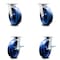 Service Caster 8 Inch Kingpinless Solid Poly Wheel Swivel Caster Set with 2 Brakes SCC SCC-KP30S820-SPUR-2-SLB-2 - alternate 1